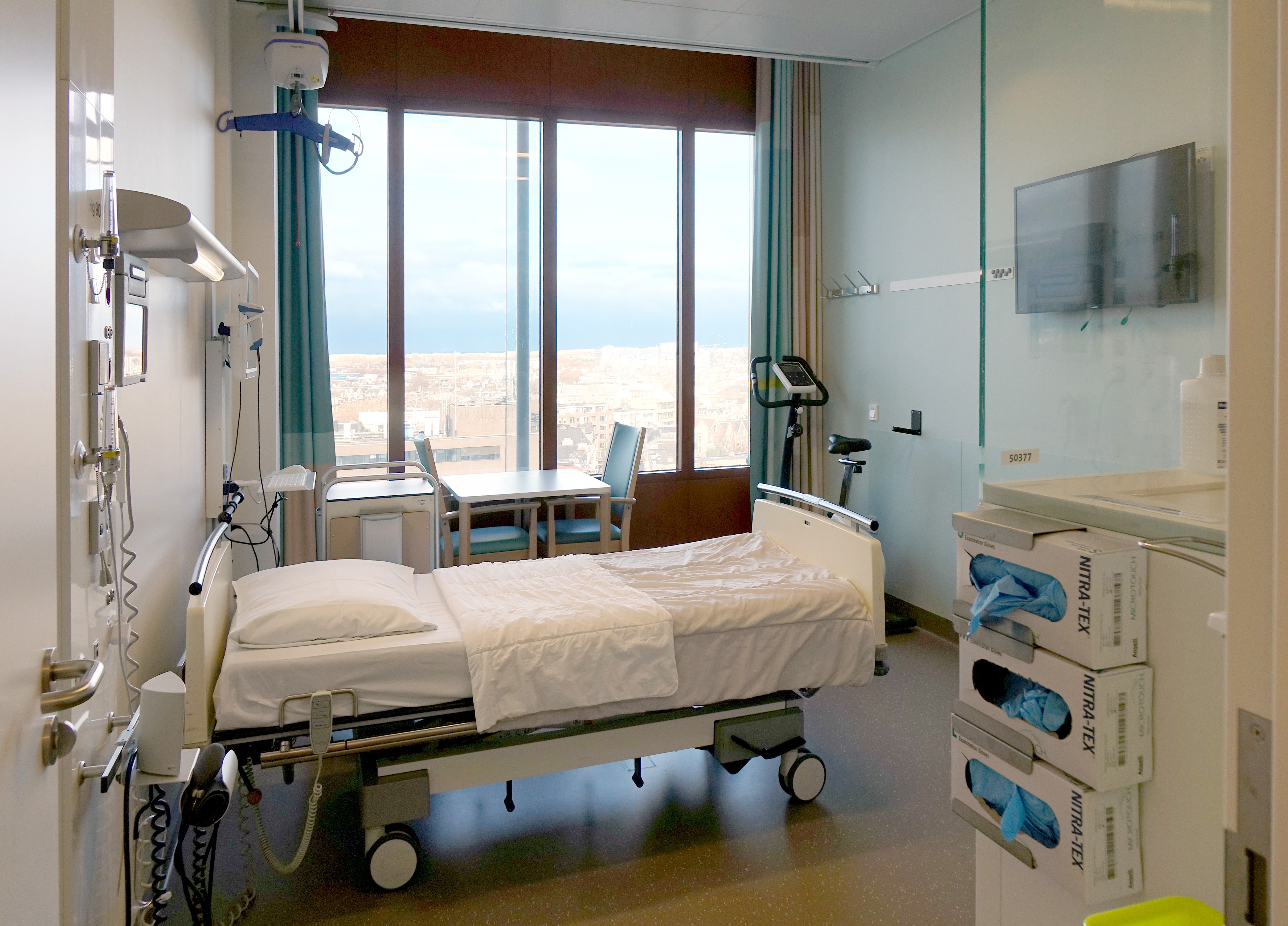 Patientenkamer in het Erasmus MC voor stamceltransplantaties